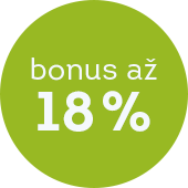 Bonus až 18 % 